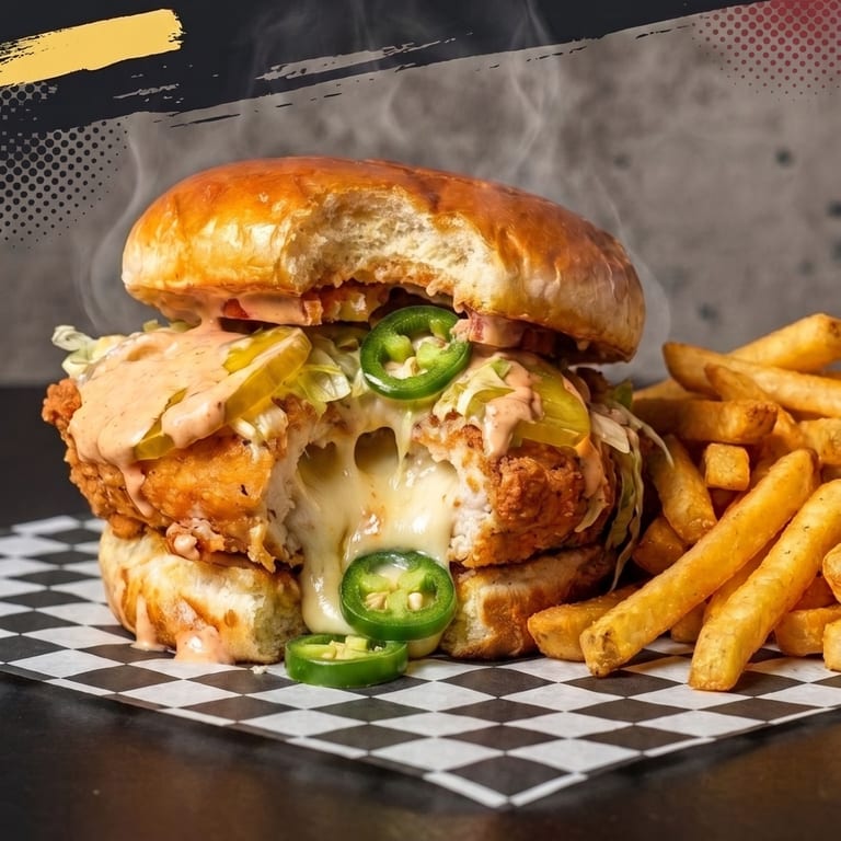 Meet the Rodeo Stuffed Chicken Sandwich 
